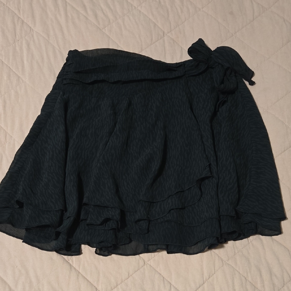 Aerie Tie Ruffle Wrap Skirt